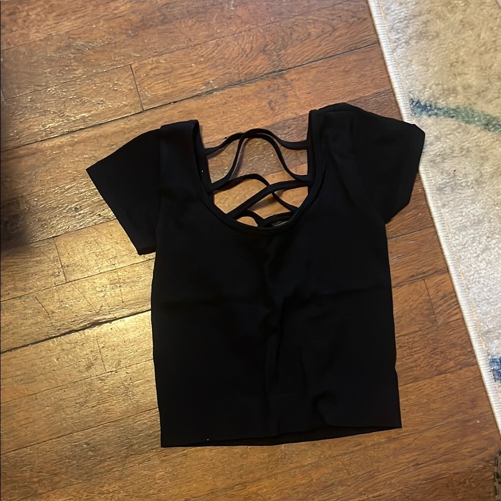 Black Short Sleeve Women Top